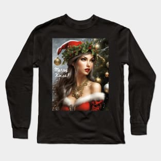 Sexy Christmas Elf Long Sleeve T-Shirt